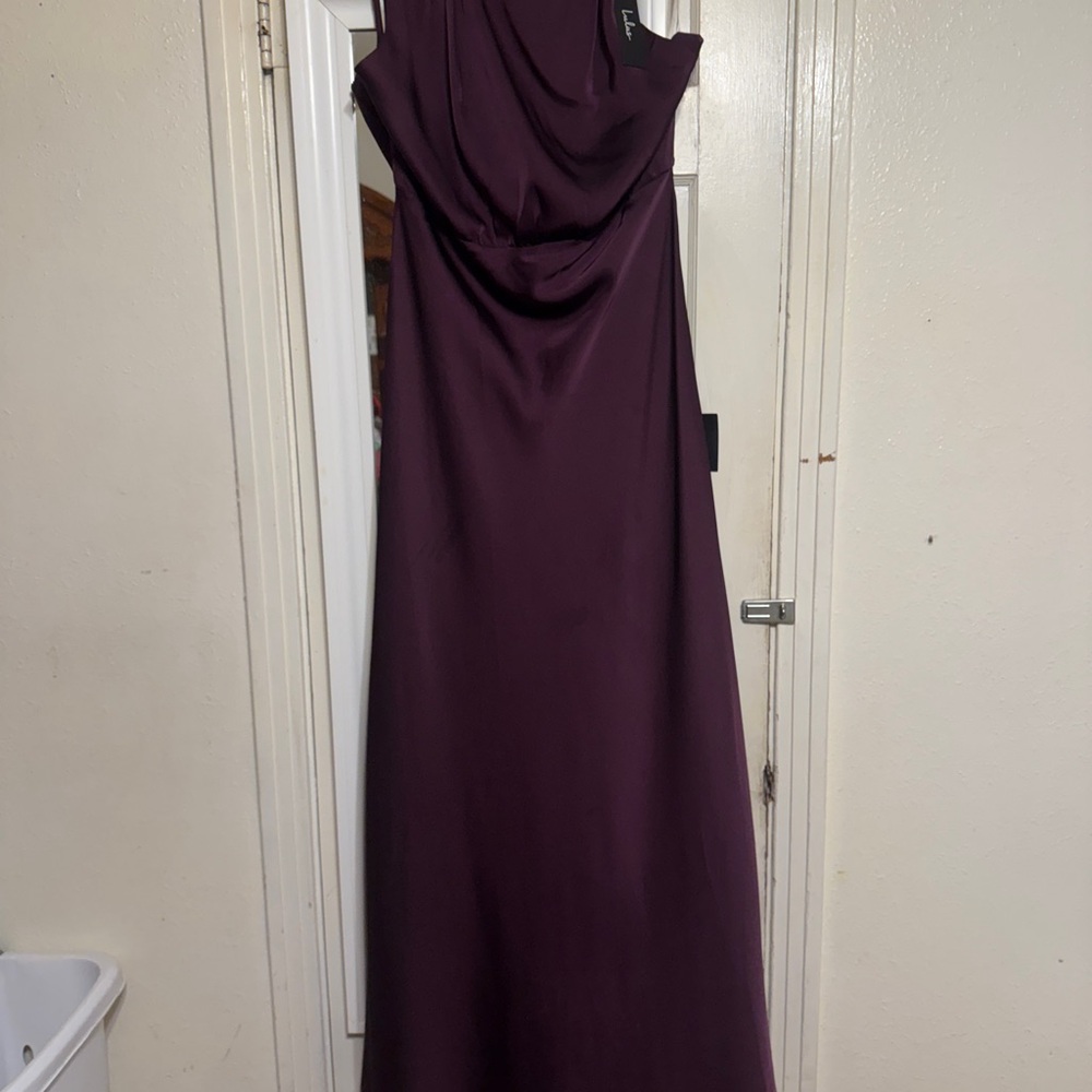 Lulu's One Shoulder Plum Dress